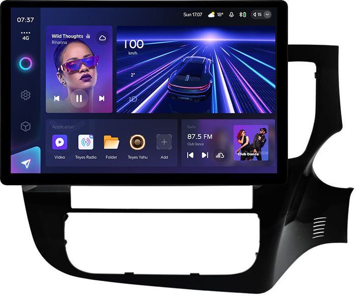 Магнитола для Mitsubishi Outlander 3 2012-2021 (правый руль) - Teyes CC3-2K монитор 13", QLED+2K, Android 10, ТОП процессор, 4G SIM-слот, CarPlay