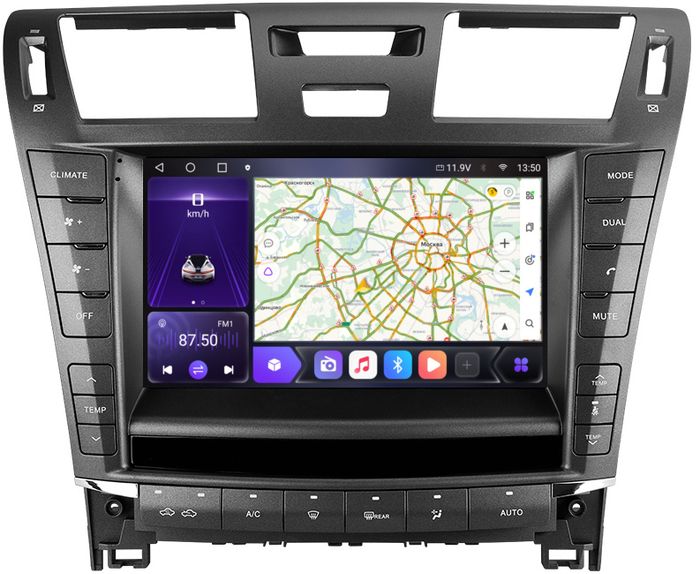 Магнитола для Lexus LS460 2009-2012 (рестайлинг, рамка 10) - Kuberg SF-1303-2-B IPS, Android 10, 8 ядер (TS18), 4G SIM-слот