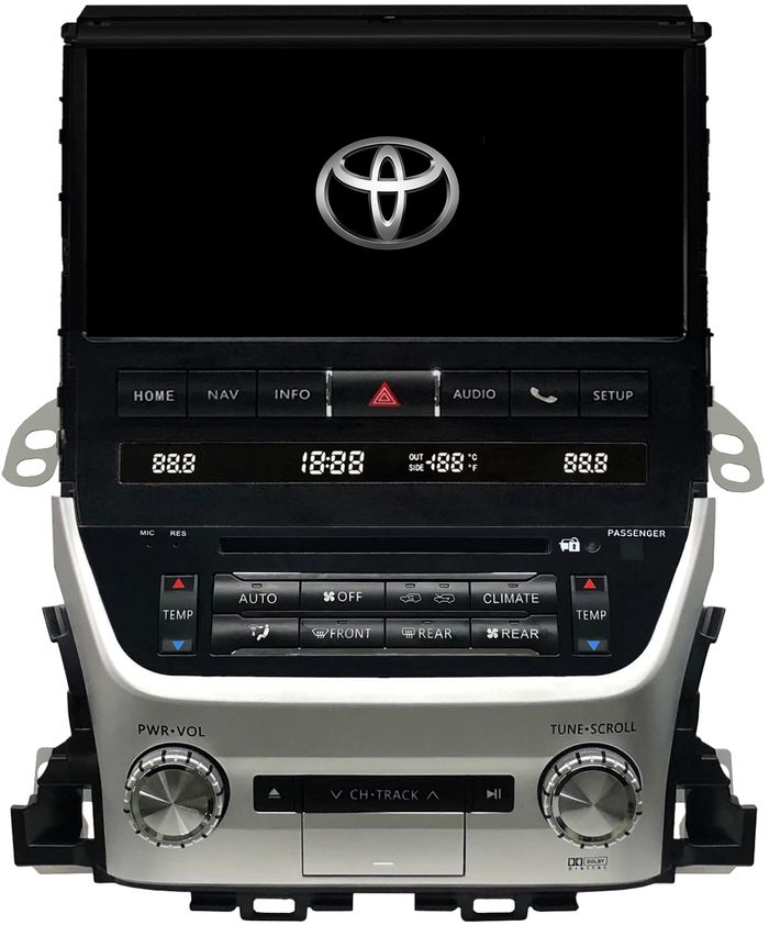 Магнитола для Toyota Land Cruiser 200 2007-2015 (с JBL и 360) - Kuberg ZF-1005FH дисплей 10.1" на Android 10, Быстрая, CarPlay, SIM-слот