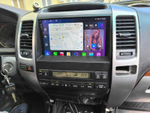 Магнитола для Toyota Land Cruiser Prado 120, Lexus GX470 (экран климата внизу, большая рамка) - Teyes CC3-2K QLed Android 10, ТОП процессор, SIM-слот, CarPlay