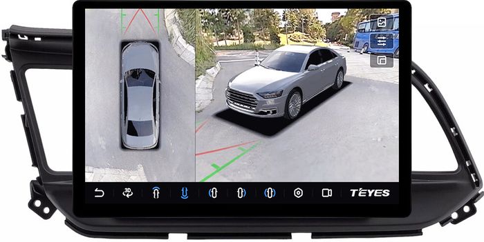 Магнитола для Hyundai Elantra 6 2018-2020 (без штатной КЗВ) - Teyes CC3-2K-360 монитор 13" 2K QLED на Android 10, 6Гб+128Гб, CarPlay, 4G SIM-слот, 4 камеры в комплекте