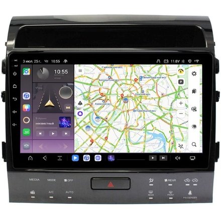 Магнитола для Toyota Land Cruiser 200 2007-2015 (рамка 10, климат на ШГУ) - Kuberg OL-1620-2-ABC QLed, Android 13, TS20, CarPlay, SIM-слот