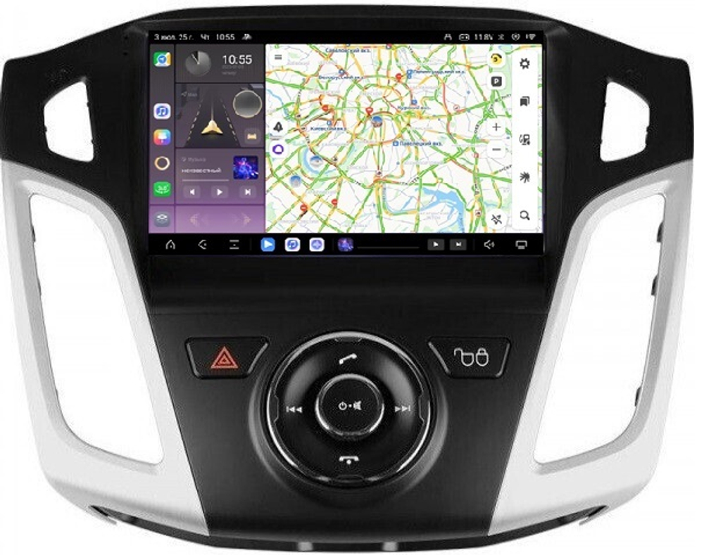 Магнитола для Ford Focus 3 2011-2019 (поддержка автопарковки) - Kuberg SF-9202-FW QLed, Android 13, TS20, CarPlay, SIM-слот