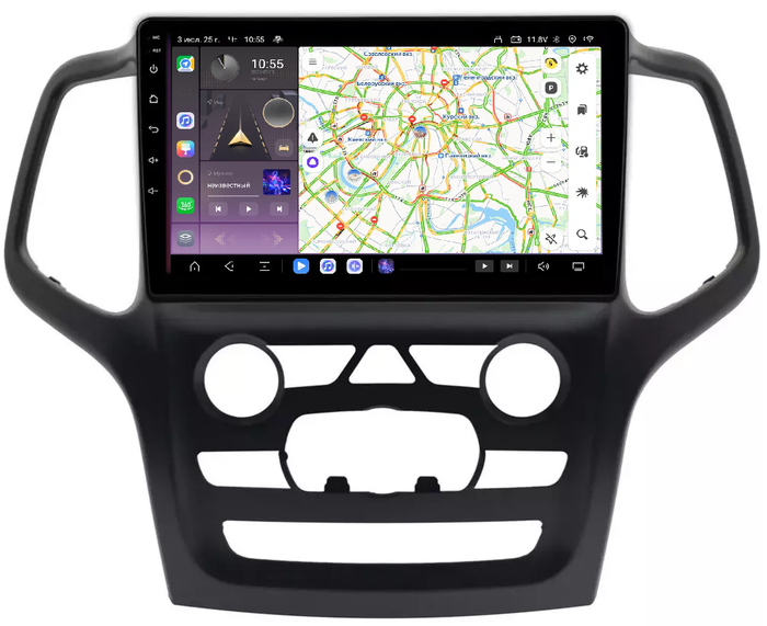 Магнитола для Jeep Grand Cherokee WK2 2013-2021 (взамен 5" экрана) - Kuberg QLed, Android 13, Быстрейшая, CarPlay, SIM-слот