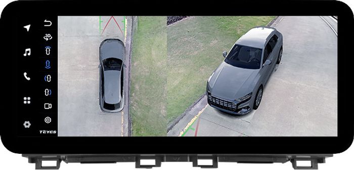 Магнитола для Mazda CX-4 2016-2024 (ШГУ монохром) - Teyes LUX ONE 360 монитор 12.3", Android 10, CarPlay, 4G SIM-слот, 6/128 ГБ, 4 камеры в комплекте