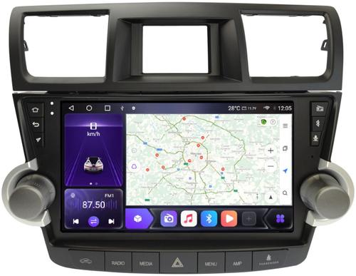 Магнитола для Toyota Highlander 2 2007-2013 XU40 - Kuberg SF-1431-2 (рамка кнопки + крутилки) QLed, Android 10, TS10, CarPlay, 4G SIM-слот