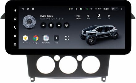 Магнитола для Ford S-Max, Galaxy 2 2006-2015 (кондиционер) - Teyes LUX ONE ROUND монитор 12.3" 2K QLED на Android 10, CarPlay, 4G SIM-слот