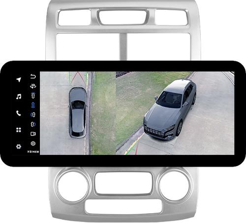 Магнитола для KIA Sportage 2 2004-2008 - Teyes LUX ONE 360 монитор 12.3" 2K QLED на Android 10, Быстрая, CarPlay, 4G SIM-слот, 4 камеры в комплекте