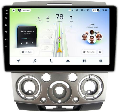 Магнитола для Ford Ranger 2, Mazda BT-50 2007-2011 (рамка серебро) - Teyes CC4L монитор 9" IPS на Android 14, Snapdragon 662, CarPlay, 4G SIM-слот