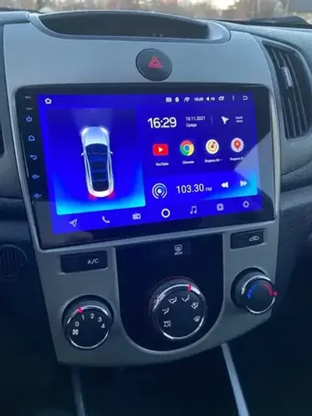 Магнитола для KIA Cerato 2 2008-2013 (кондиционер) - Parafar PF279-ACUHD на Android 13, QLED, ТОП процессор, 8Гб+128Гб, CarPlay, 4G SIM-слот