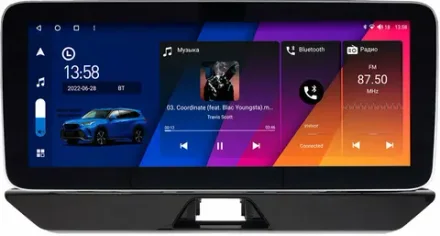 Магнитола для Toyota Harrier XU80, Venza 2 2020+ - Canbox H-Line 0051 монитор 12.3" QLED в стиле MERCEDES на Android 10, ТОП-процессор, CarPlay, 4G SIM-слот