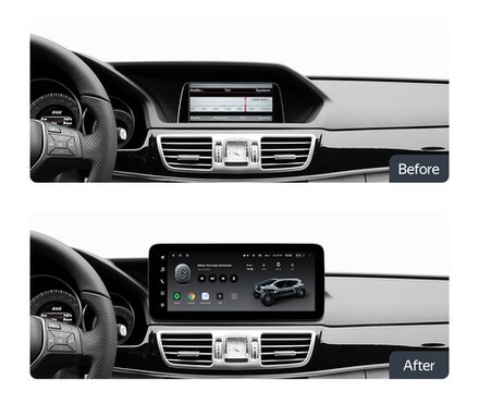 Магнитола для Mercedes-Benz E-класс W212 (седан) 2009-2015 - Canbox H-Line 0680 монитор 12.3" QLED в стиле MERCEDES на Android 10, ТОП-процессор, CarPlay, 4G SIM-слот