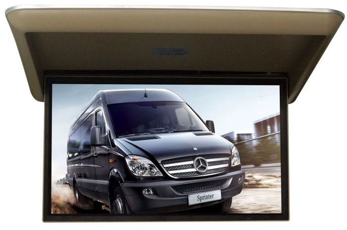 Монитор потолочный с электроприводом - ERGO ER24AT с экраном 24” (1920х1080 IPS FullHD,Android, 2+32 Gb, Смарт ТВ) бежевый