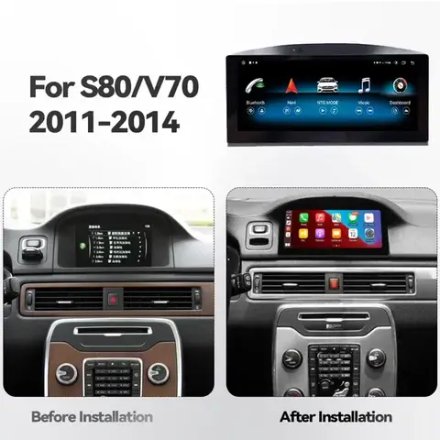 Магнитола для Volvo S80 2011-2014 (рестайлинг) - Kuberg JT-V8007 на Android 10, 4Гб+64Гб, CarPlay