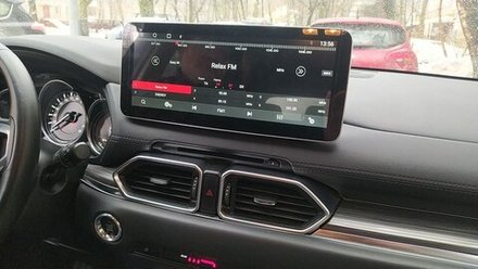 Магнитола для CX-5 2017-2024+ KF, CX-8 (монохром) - Redpower 85513XLMPRO монитор 12.3" QLED в стиле Audi, Android 14, CarPlay, 4G SIM-слот