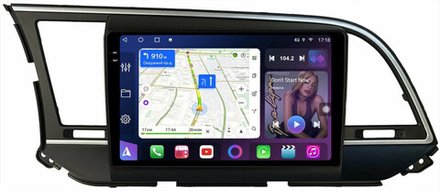 Магнитола для Hyundai Elantra 6 2016-2018 (штатная КЗВ, рамка тип 1) - FarCar BM581M-2K монитор 9.5" 2K QLED на Android 14, TS10, 4+32Гб, CarPlay, 4G SIM-слот