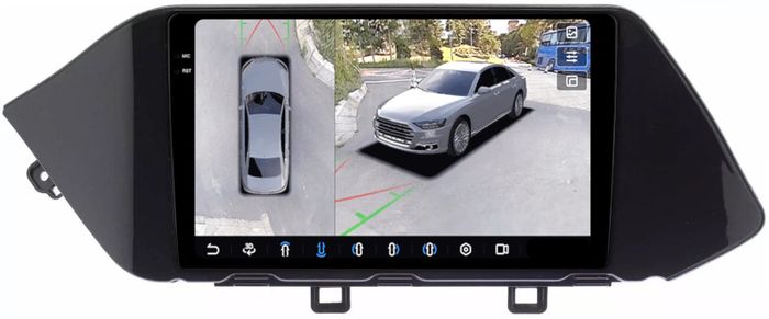 Магнитола для Hyundai Sonata 8 2020+ - FarCar BX1212M-360 монитор 10.36" 2K QLED на Android 13, 6Гб+128Гб, CarPlay, 4G SIM-слот, 4 камеры в комплекте