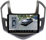 Магнитола для Chevrolet Cruze 1 2012-2015 (рамка черная) - Teyes CC3-2K-360 на Android 10, Быстрая, 2K QLED, CarPlay, 4G SIM-слот, 4 камеры в комплекте