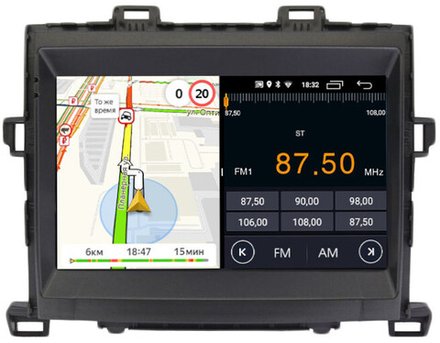 Магнитола для Toyota Alphard H20, Vellfire 2008-2014 (менее 10 динамиков) - Parafar PF698FHD на Android 13, 8-ядер, 2Гб+32Гб, CarPlay, 4G SIM-слот