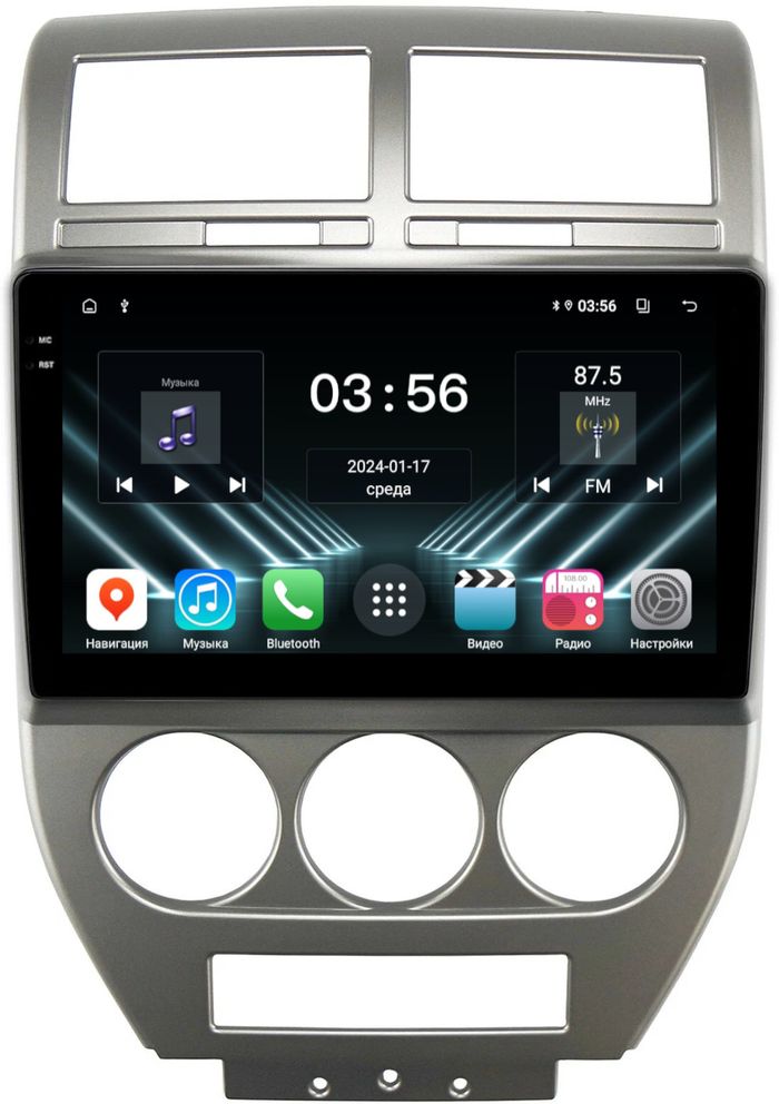 Магнитола для Jeep Compass 2006-2010 - FarCar DX10-9615 монитор 10.36" IPS на Android 13, 4+64Гб, CarPlay