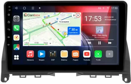 Магнитола для Mercedes-Benz C-класс W204 2007-2011 - CanBox 9-702 Android 10, 8-ядер, SIM-слот