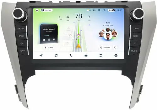 Магнитола для Toyota Camry 50 2011-2014 (рамка с крутилками и кнопками) - Teyes CC4L монитор 9" IPS на Android 14, Snapdragon 662, CarPlay, 4G SIM-слот