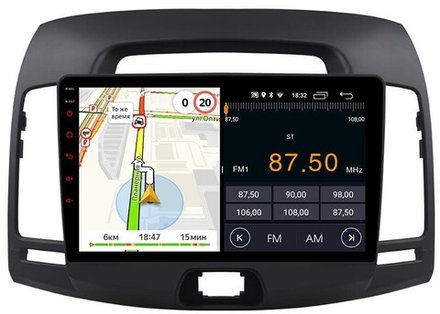 Магнитола для Hyundai Elantra 4 2006-2010 (HD) - Parafar PF980FHD на Android 13, 8-ядер, 2Гб+32Гб, CarPlay, 4G SIM-слот
