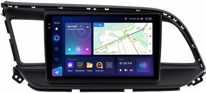 Магнитола для Hyundai Elantra 6 2018-2020 (штатная КЗВ) - Teyes CC3-2K монитор 9.5" 2K QLED на Android 10, ТОП процессор, CarPlay, 4G SIM-слот