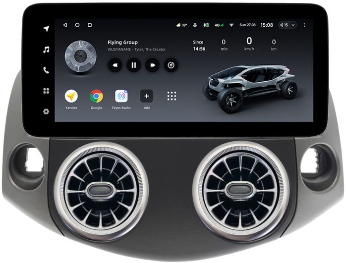 Магнитола для Toyota RAV4 3 2005-2012, Vanguard (рамка LUX 2) - Teyes LUX ONE ROUND монитор 12.3", Android 10, CarPlay, 4G SIM-слот