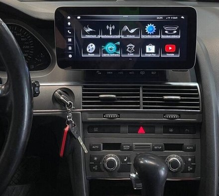 Магнитола для Audi A6 2008-2011 3G - Parafar PF7948QHD3G монитор 10.25" на Android 13, 6Гб+128Гб, CarPlay, 4G SIM-слот