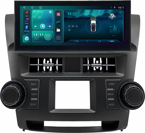 Магнитола для Toyota Highlander 2 (U40) 2007-2013 - Kuberg HP-T1231 монитор 12.5" в стиле LEXUS на Android 12, TS10, CarPlay, 4G SIM-слот
