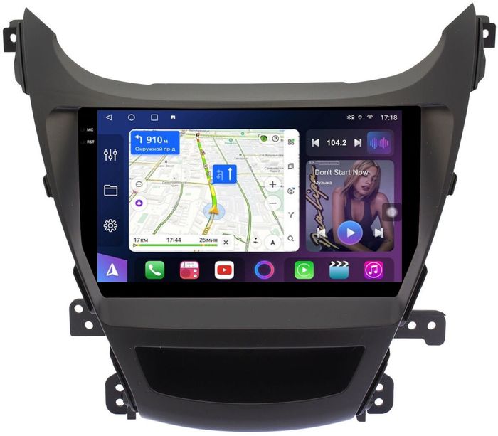 Магнитола для Hyundai Elantra 5 MD 2013-2015 (рестайлинг) - FarCar S500-TS10 монитор 9.5" QLED на Android 14, Быстрая, CarPlay, 4G SIM-слот