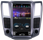 Магнитола для Lexus RX 2003-2009, Toyota Harrier XU 30 2003-2013 (цвет рамки серый) - Kuberg ZF-1278S-GE вертикальный 12.1" монитор на Android 13, 8Гб+128Гб, CarPlay, 4G SIM-слот