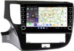Магнитола для Mitsubishi Outlander 3 2019-2022 (прямоугольный климат) - Kuberg OL-1573 (кнопки и крутилки) Android 13, Быстрая, CarPlay, 4G SIM-слот