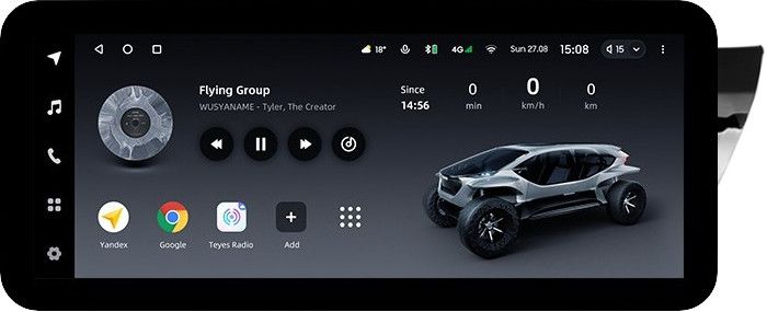 Магнитола для Toyota Corolla E180 2012-2016 (штатная КЗВ) - Teyes LUX ONE ROUND монитор 12.3" 2K QLED на Android 10, Быстрая, CarPlay, 4G SIM-слот