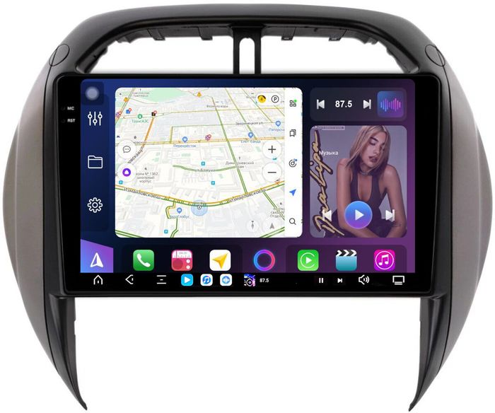 Магнитола для Toyota RAV4 2 2003-2005 - FarCar XXL9-9688 монитор 9.5" 2K QLED на Android 14, TS20, 8+256Гб, CarPlay, 4G SIM-слот