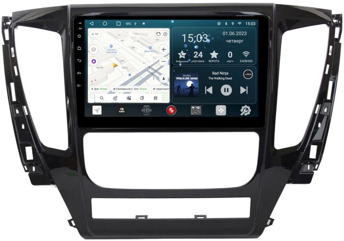 Магнитола для Mitsubishi Pajero Sport 3 2016-2021 (АКПП) - Redpower 423 Android 10, ТОП процессор, 6Гб+128Гб, CarPlay, SIM-слот