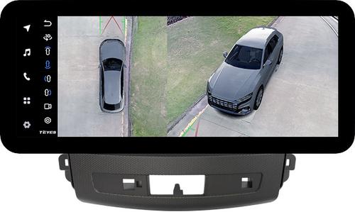 Магнитола для Mitsubishi Outlander XL, Peugeot 4007, Citroen C-Crosser (Rockford, рамка перфорированная) - Teyes LUX ONE 360 монитор 12.3" 2K QLED на Android 10, Быстрая, CarPlay, 4G SIM-слот, 4 камеры в комплекте