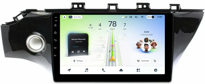 Магнитола для KIA Rio 4, Rio X-Line 2017-2020 (рамка с кнопкой) - Teyes CC4L монитор 10" IPS на Android 14, Snapdragon 662, CarPlay, 4G SIM-слот