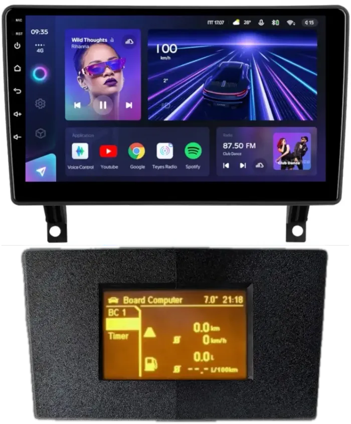 Магнитола для Opel Antara 2006-2015 (перенос БК вниз, черная) - Teyes CC3 Android 10, ТОП процессор, 4/32 Гб, CarPlay, SIM-слот