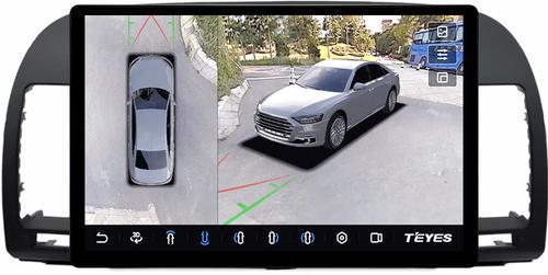 Магнитола для Toyota Camry 30 2001-2006 (рамка черная) - Teyes CC3-2K-360 монитор 13" 2K QLED на Android 10, 6Гб+128Гб, CarPlay, 4G SIM-слот, 4 камеры в комплекте