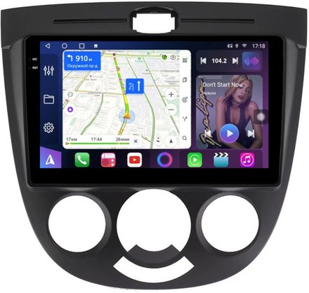 Магнитола для Chevrolet Lacetti хэтчбек (кондиционер) - FarCar BM3038M монитор 9.5" QLED на Android 14, TS10, 4+32Гб, CarPlay, 4G SIM-слот