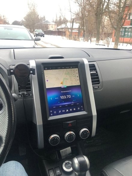 Магнитола для Nissan X-Trail T31 2007-2014 (черно-серая рамка) - Teyes TPRO 2 монитор 9.7" QLED в стиле "Тесла" на Android 10, TS10, 4G SIM-слот