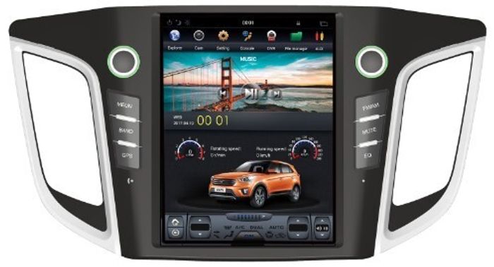 Магнитола для Hyundai Creta 1 2016-2021 - Kuberg FC-1105-32-DSP вертикальный экран 10.4" в стиле "Тесла" на Android 9, 4ГБ-32ГБ