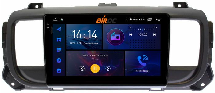 Магнитола для Peugeot Traveller/Expert, Citroen SpaceTourer/Jumpy, Opel Zafira Life/Vivaro - AIROC 2K RI-2907 Android 12, Быстрая, QLed+2K, CarPlay, SIM-слот
